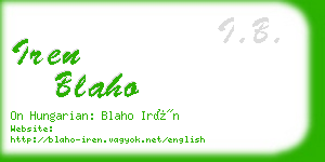 iren blaho business card